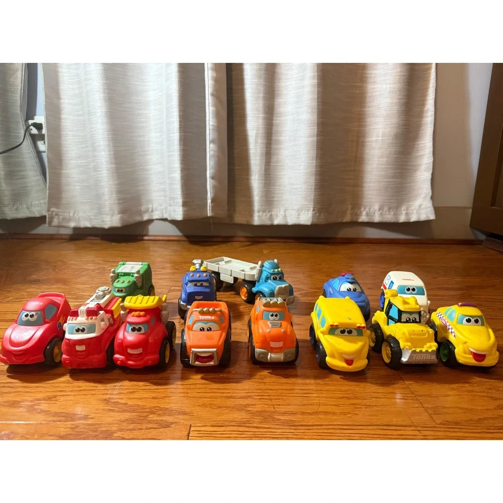 HASBRO Tonka Chuck And Friends Soft Mini Chunky Cars & Truck, Lot Of 13 Vehicles
